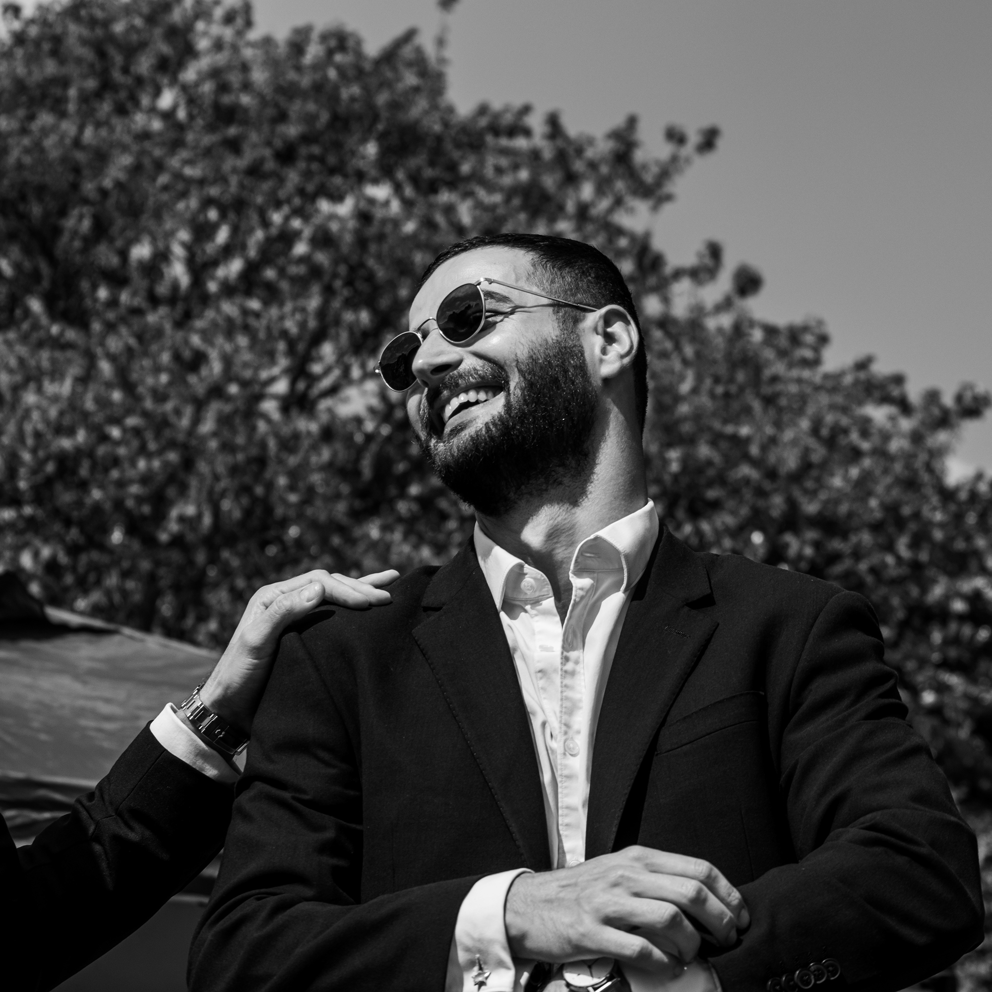 Groom wedding portrait in suit